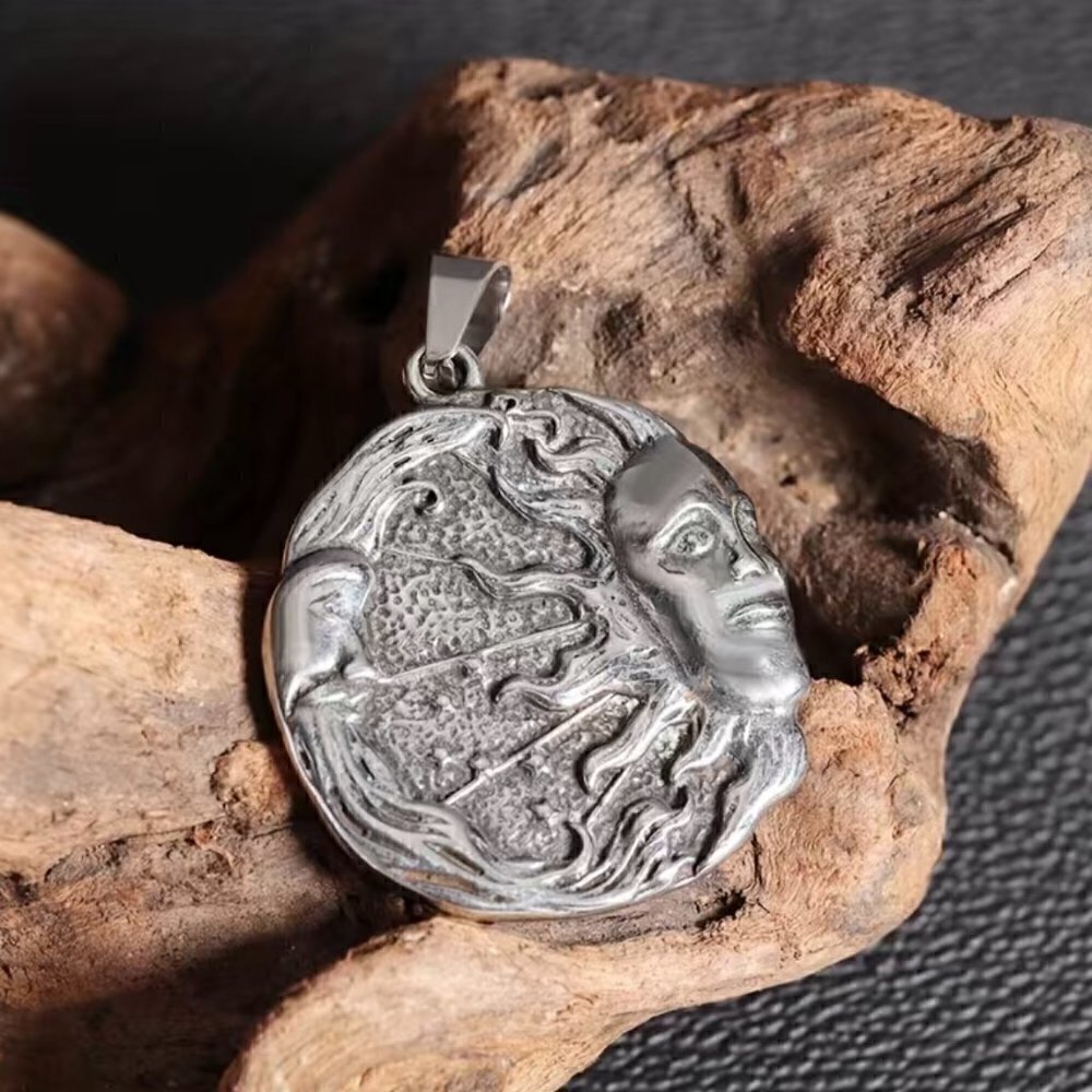 Sun and Moon Pendant and Necklace #1403 - Picture 8 of 10